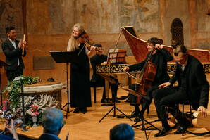 Rachel Podger, Maurice Steger, Diego Ares, Daniele Caminiti, Christoph Dangel, Kirche Saanen Zoom: Rachel Podger, Maurice Steger, Diego Ares, Daniele Caminiti, Christoph Dangel, Kirche Saanen
