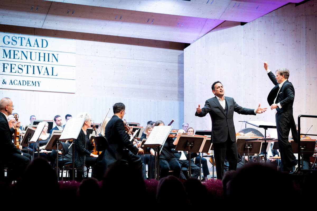 Juan Diego Flórez, Musikkollegium Winterthur, Christopher Franklin, Festival-Zelt Gstaad Juan Diego Flórez, Musikkollegium Winterthur, Christopher Franklin, Festival-Zelt Gstaad